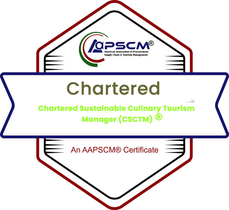 Chartered Sustainable Culinary Tourism Manager (CSCTM®) badge