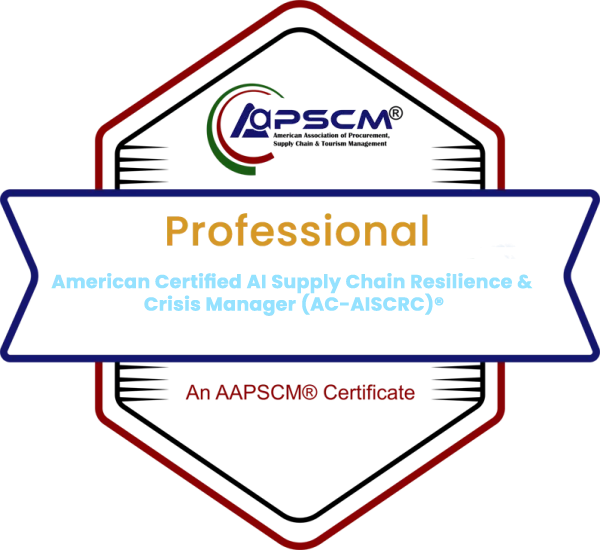 American Certified AI Supply Chain Resilience & Crisis Manager (AC-AISCRC)® badge