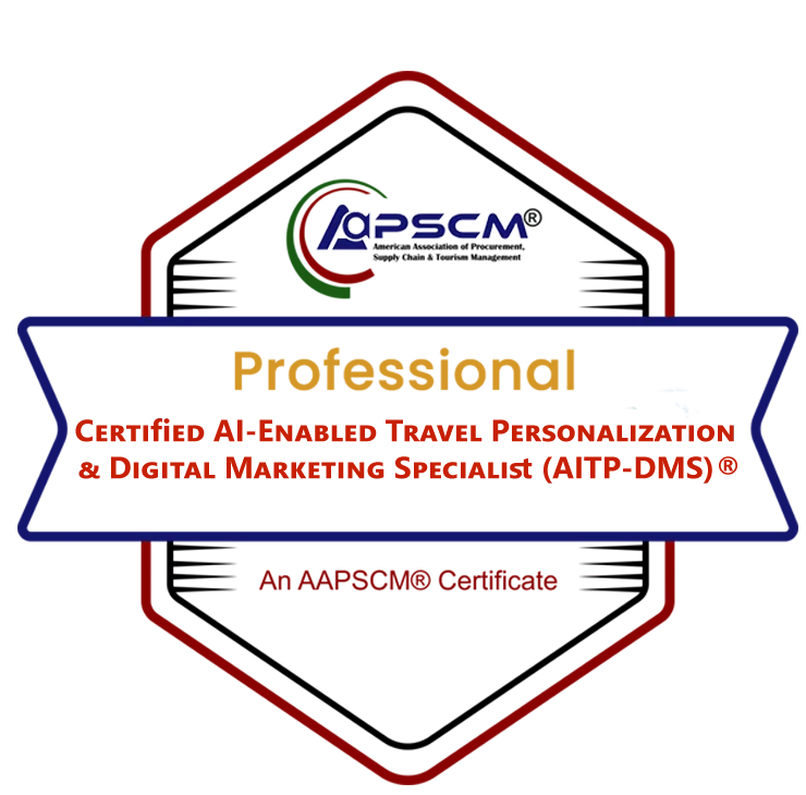 Certified AI-Enabled Travel Personalization & Digital Marketing Specialist (AITP-DMS)® badge