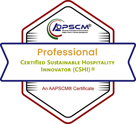 Certified Sustainable Hospitality Innovator (CSHI)® badge