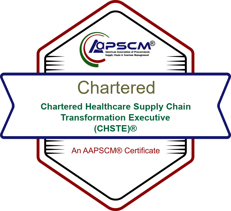 Chartered Healthcare Supply Chain Transformation Executive (CHSTE)® badge