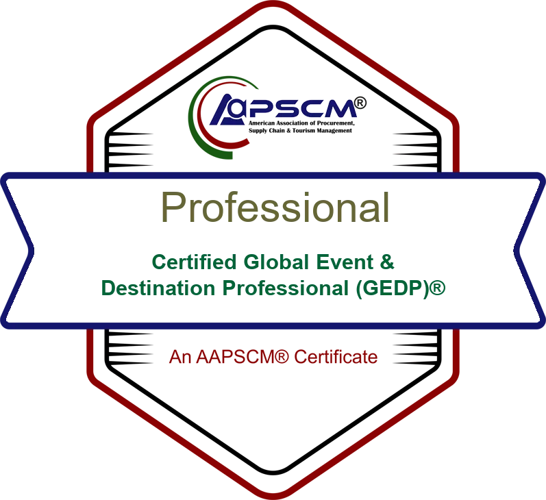Certified Global Event & Destination Professional (GEDP)® badge